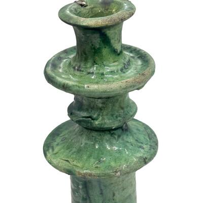 Moroccan Moroccan Tamegroute Glazed Candlestick Holder For Sale - Image 3 of 6
