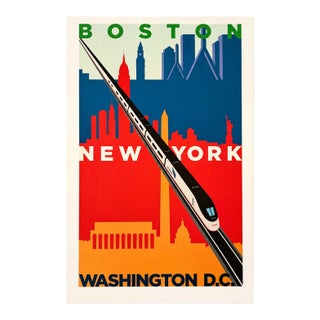 Michael Schwab - Boston, New York, Washington, d.c. - Acela - Amtrak, C. 2004, Poster on Paper For Sale
