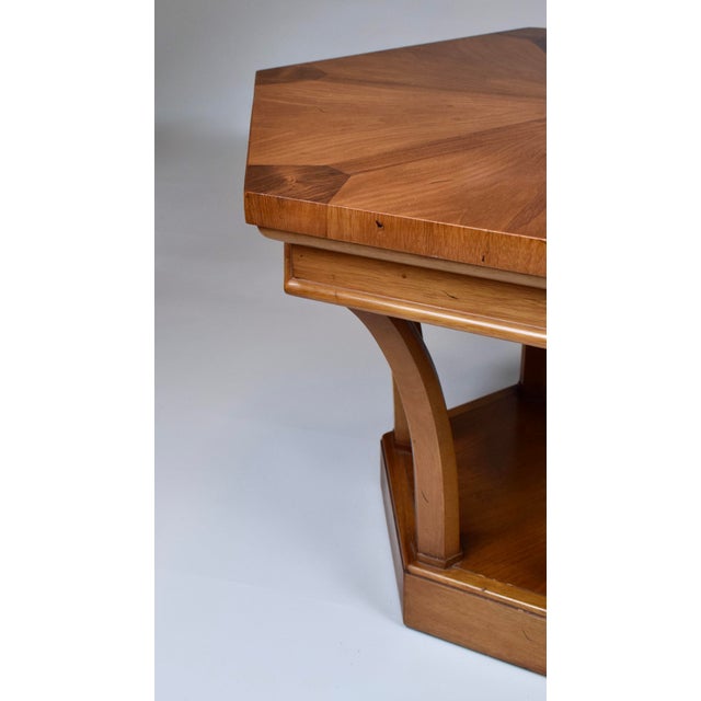 Wood Mid-Century Modern Side Table by Tomlinson, Pecan & Mahogany, 1960s For Sale - Image 7 of 11