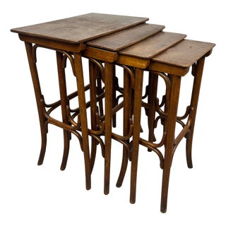Bentwood Nesting Tables from Thonet, 1890s, Set of 4 For Sale