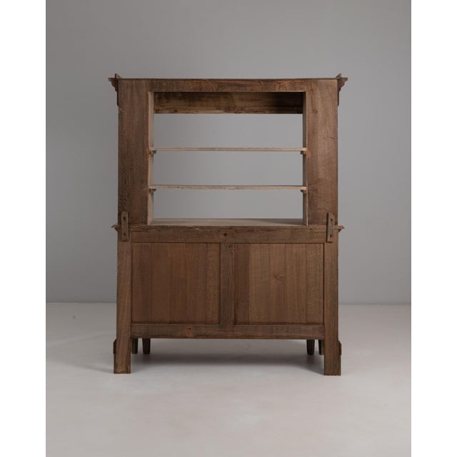 1910s Belgian Renaissance Revival Oak Cupboard With Carved Columns For Sale - Image 9 of 18