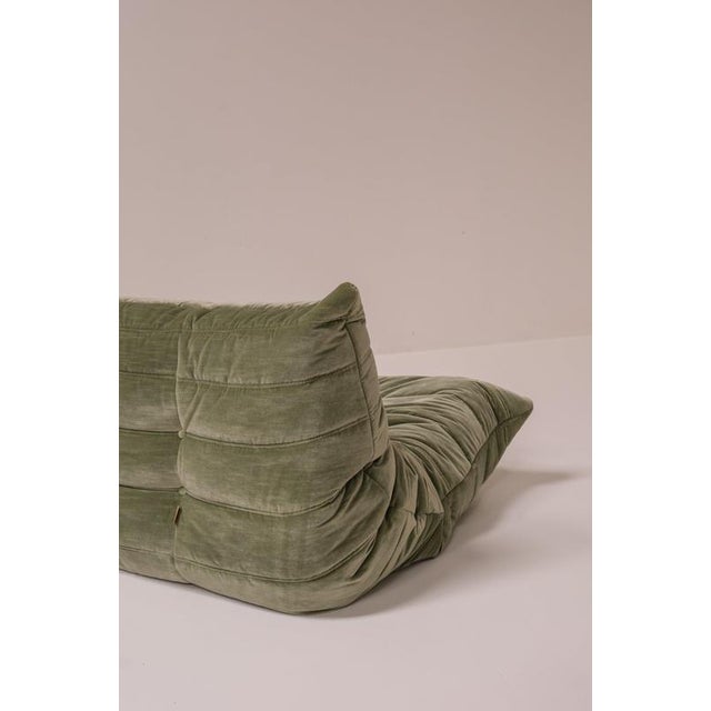 Vintage Togo Three-Seater Sofa in Pierre Frey Velvet by Michel Ducaroy for Ligne Roset For Sale - Image 12 of 13