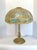 Art Nouveau Antique Miller Lamp Co. Slag Glass Table Lamp For Sale - Image 3 of 12