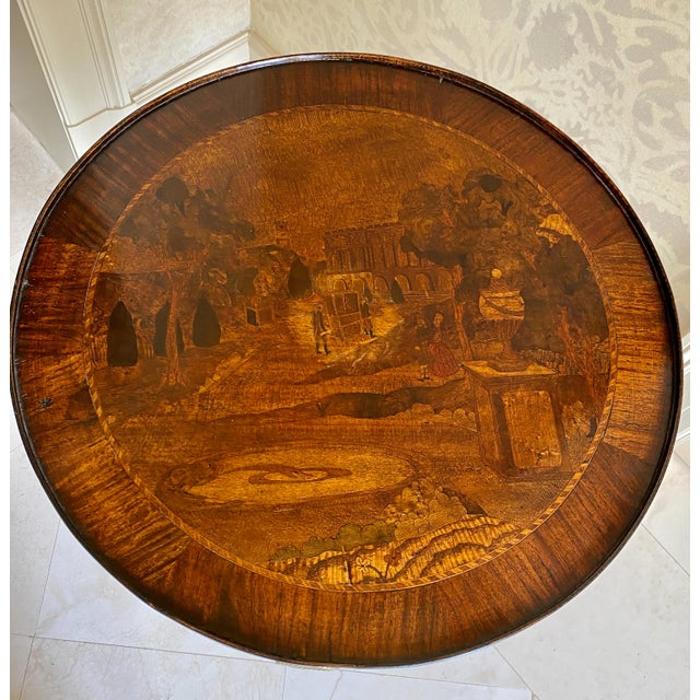 Wood Circa 1800 Italian Side / Game Table For Sale - Image 7 of 13