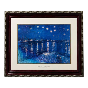 Framed Van Gogh Starry Night Over the Rhone-Style Print