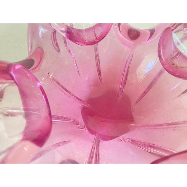 Vide Poche or Ashtray in Pink Murano Glass, Venice, Italy, 1970s For Sale - Image 11 of 16