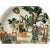 Chinese Distressed Off White Porcelain People Scenery Painting Plate For Sale - Image 4 of 6