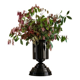 Amphora Maxi Vase in Licorice Glossy Varnished Aluminum by Caspal For Sale