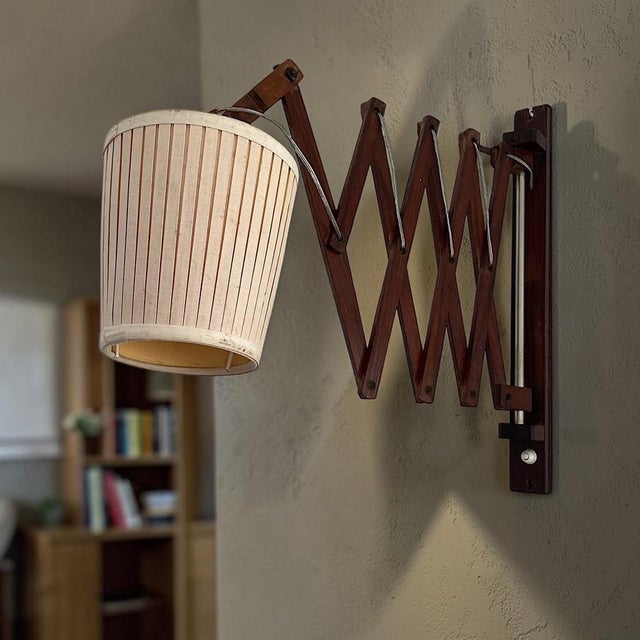 Scandinavian Style Extendable Wall Lamp, 1960s For Sale - Image 11 of 12