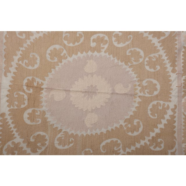 Textile Suzani Pink Table Cover - For Sale - Image 7 of 11