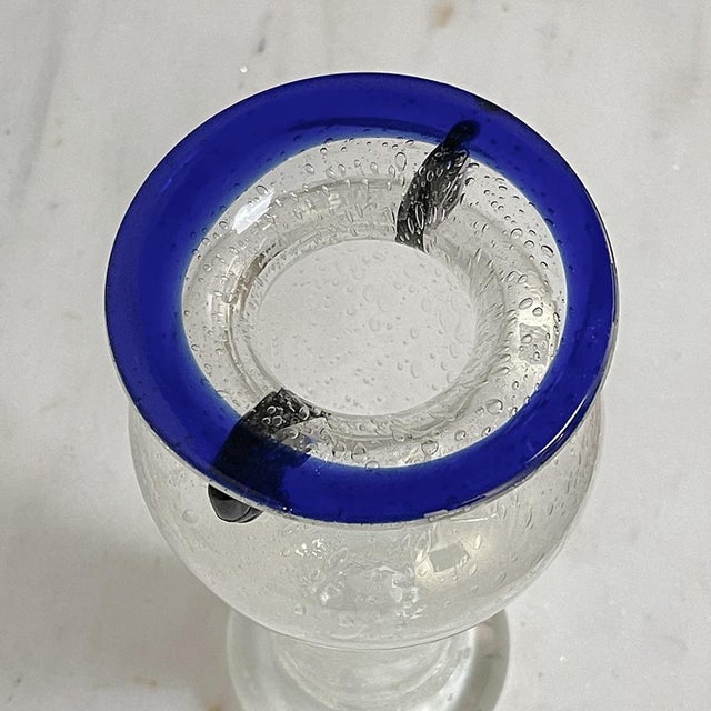 Mid-Century Hand-Blown Glass Flower Vase For Sale - Image 12 of 18