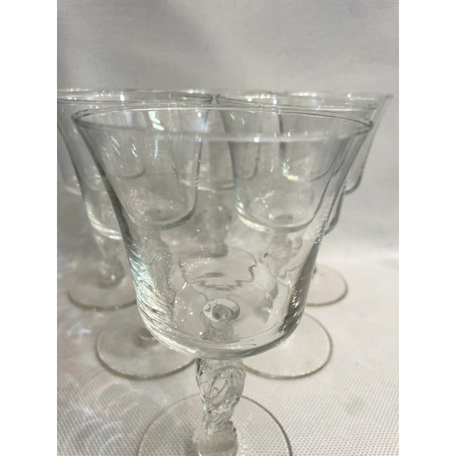 1974 Libbey Glass Liberty Bell Eagle Stem Wine Glasses - a Set of 6 For Sale In New Orleans - Image 6 of 7