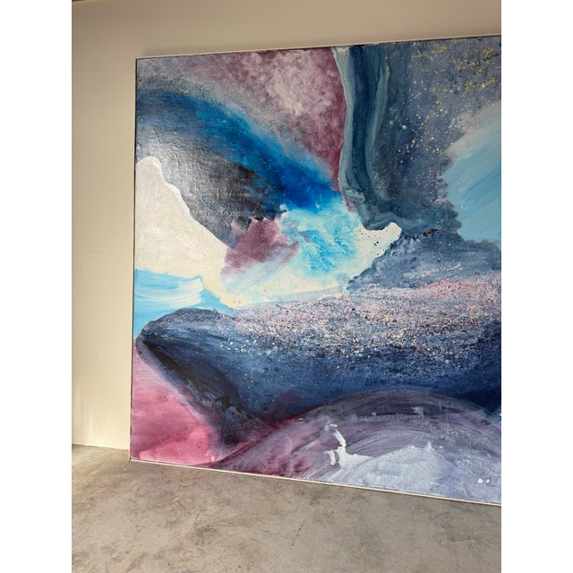 Oversized- 1986 Philip Alcock Expressionist Abstract Acrylic on Canvas Painting For Sale - Image 10 of 12