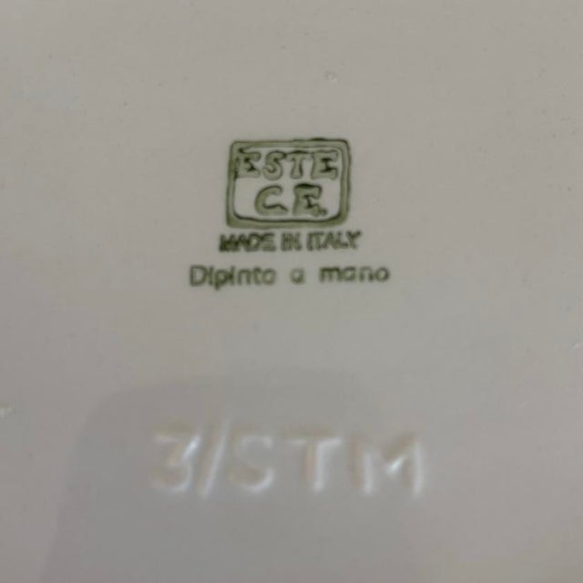 Mid 20th Century Vintage Italian Este Cermaiche Sea Shell Oyster Seafood Motif Small Oval Platter For Sale - Image 5 of 5