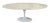 Nj Modern Furniture Saarinen-Style Oval Carrara Marble Tulip Dining Table For Sale