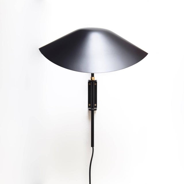 Mid-Century Modern Black Anthony Wall Lamp by Serge Mouille For Sale - Image 3 of 9