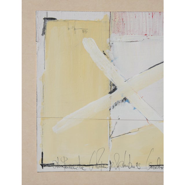 Klaus Neuper, Straßenende – Kirchröttenbach, 1983, Mixed Media on Cardboard For Sale - Image 3 of 9