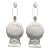 1990s Vintage Plaster Shell Lamp With Night Light - Set of 2 For Sale