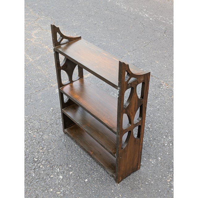 Vintage Chippendale Mahogany Wall Shelf With Openwork Fretwork Sides For Sale In Washington DC - Image 6 of 10