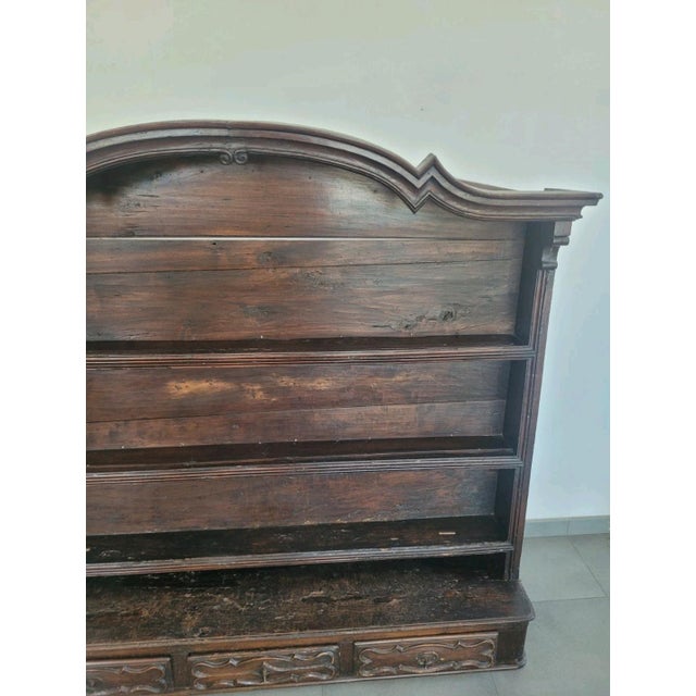 Large Piedmontese Baroque Wall Cabinet with Three Drawers For Sale - Image 4 of 14