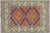 Boho Chic Turkish Kilim Blue Beige Hand-Woven Wool Rug For Sale - Image 9 of 9