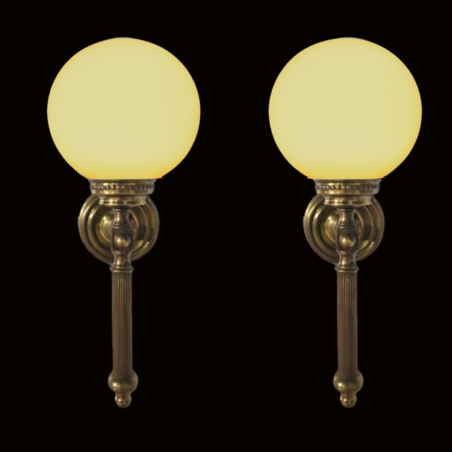 Traditional Vintage Empire Style Sconces, 1940s, Set of 2 For Sale - Image 3 of 3