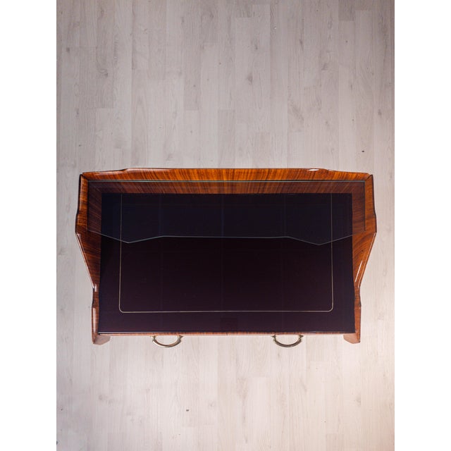 Mid-Century Italian Bedside Tables with Double Glass Tops, 1950s, Set of 2 For Sale - Image 10 of 18