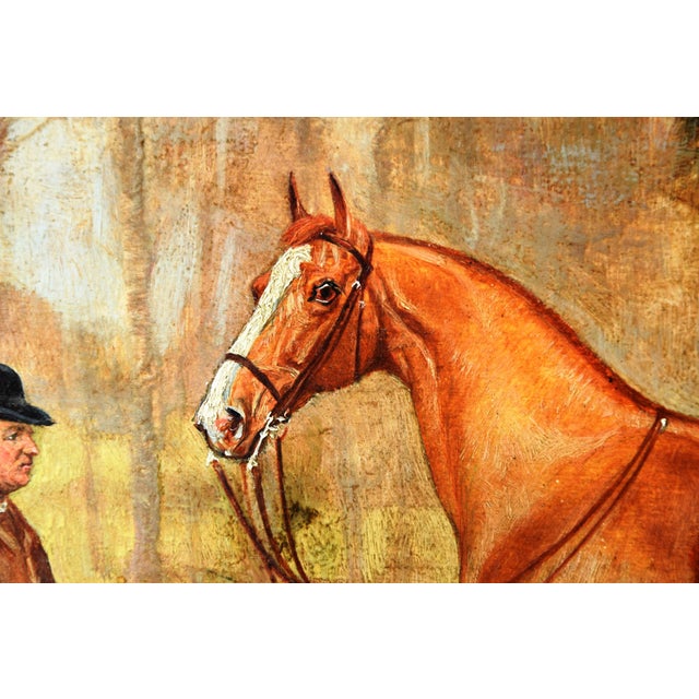 George Paice, Painting Racehorse Mohican, 1887, Framed, 1887, Oil on Board For Sale - Image 8 of 14