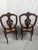 Late 20th Century Pair of French Louis XV Style Carved Walnut Side Chairs With Burgundy & Gold Damask Upholstery For Sale - Image 13 of 17