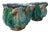 Antique French Majolica Liseron Cachepots, 1890s, Set of 2 For Sale