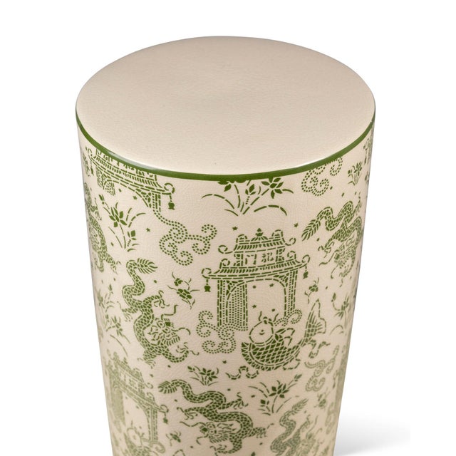 Winterthur for Port 68 Dragon Pagoda Green Stool For Sale In Chicago - Image 6 of 7