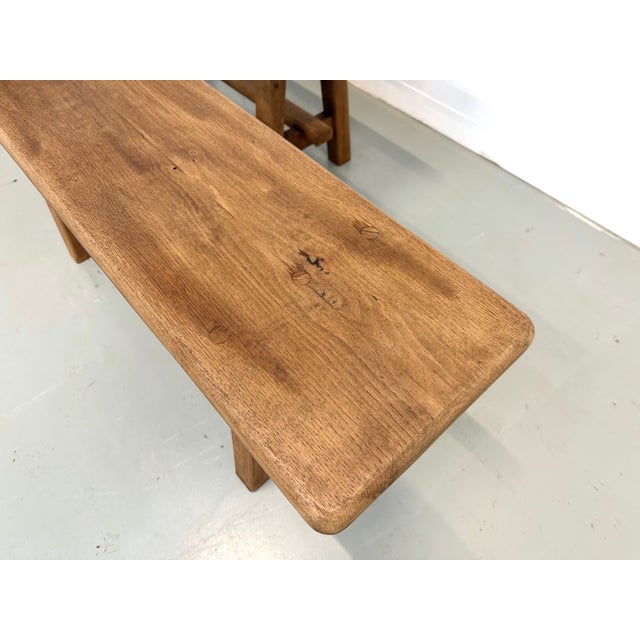 Small Oak Benches, 1950s, Set of 2 For Sale - Image 9 of 13