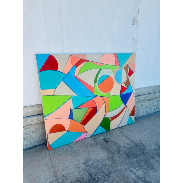 Abstract Huge Abstract Painting on Canvas For Sale - Image 3 of 7