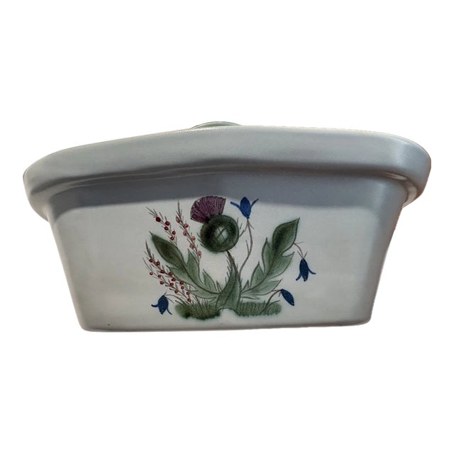 Vintage Thistle Pottery a.w. Buchan & Co 2-Pint Oval Casserole For Sale