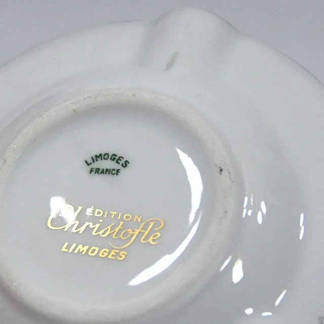 Porcelain Ashtrays from Edition Christofle, Set of 6 For Sale - Image 10 of 11