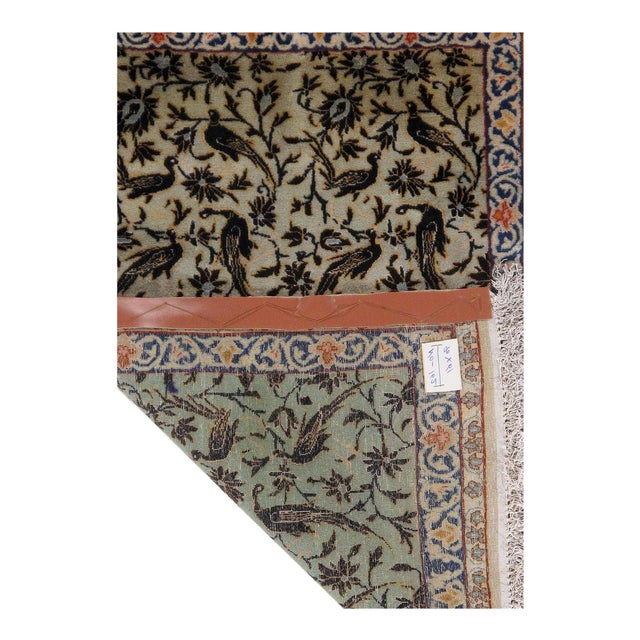 Traditional Pasargad DC Light Green Fine Handmade Rug For Sale - Image 3 of 3