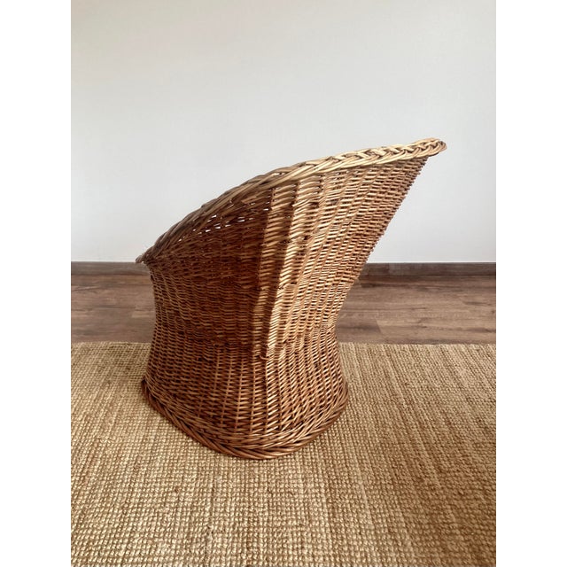 Mid-Century Sculptural French Wicker Barrel Armchairs, 1960s, Set of 2 For Sale - Image 16 of 18