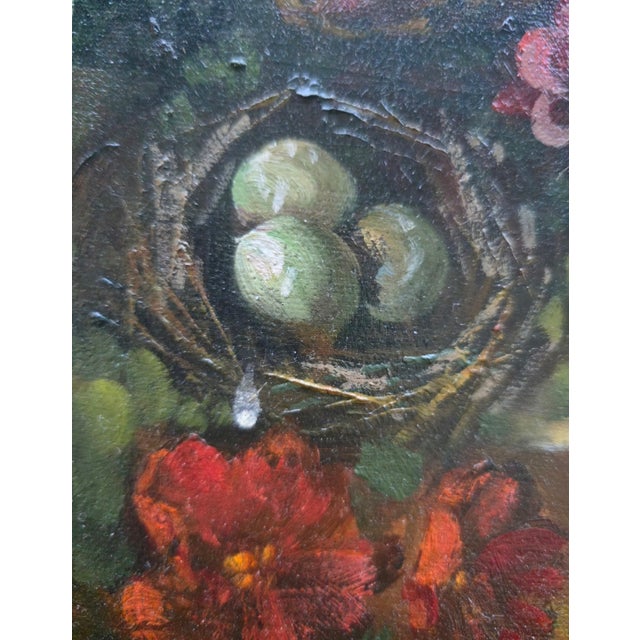 Late 19th Century Signed Antique European Floral Still Life Oil Painting in Ornate Gilt Frame For Sale - Image 9 of 11