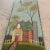 Shabby Chic Vintage Painting of Rustic Green Barn on Slate For Sale - Image 3 of 8
