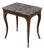 French 19th Century Louis XV Style Walnut Side Table with Grey Marble Top For Sale