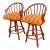 McGuire Furniture Curved Back Swivel Bar Stools, Pair For Sale