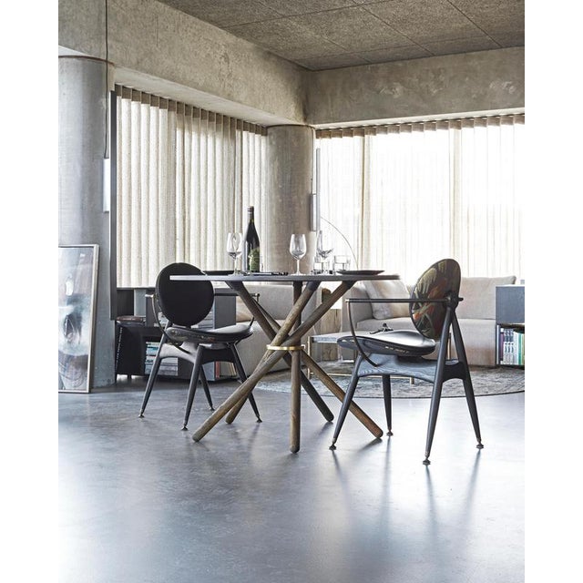 Hector Concrete Top and Dark Oak Legs Dining Table 105 by Eberhart Furniture For Sale - Image 10 of 15