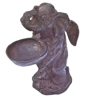Vintage Hand-Carved Winged Elephant Figurine