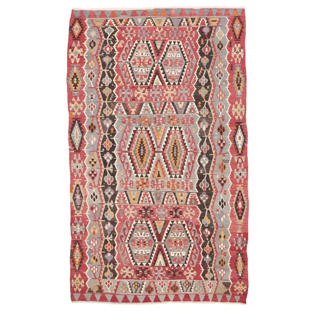 Textile Vintage Turkish Eshme Kilim Rug For Sale - Image 7 of 7