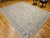 Vintage Turkish Oushak Room Size Rug, Hand-Knotted Wool, Ivory, Blue, 8' x 10' For Sale - Image 16 of 16