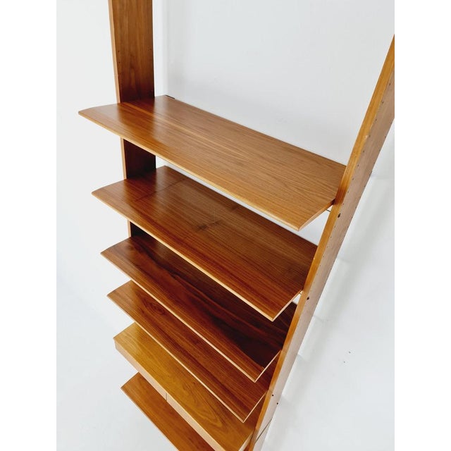 Vintage German Walnut Bookshelf, 1960s For Sale - Image 4 of 11
