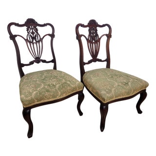 Victorian Nursing Chairs, 1890, Set of 2 For Sale