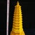 Yellow Vintage Yellow Glazed Porcelain Wenchang Pagoda Model For Sale - Image 8 of 9