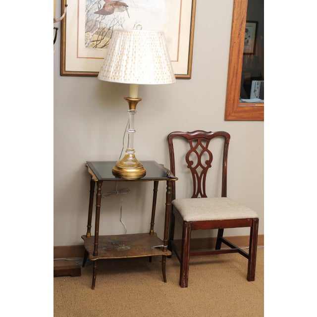 Gold Large 1960s Gilt & Blown Glass Candlestick Lamps in Style of Val. St Lambert - a Pair For Sale - Image 8 of 9