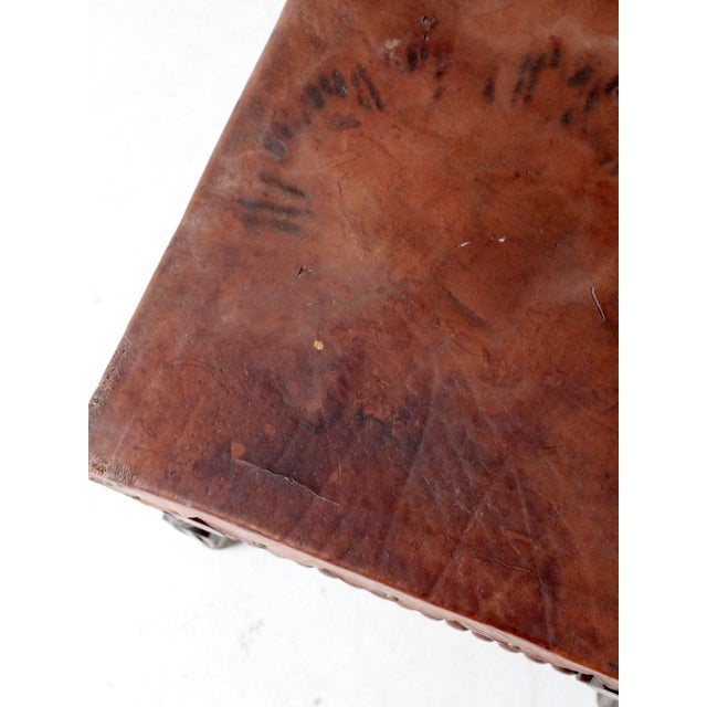 Antique Leather Ranch Chair For Sale - Image 13 of 13